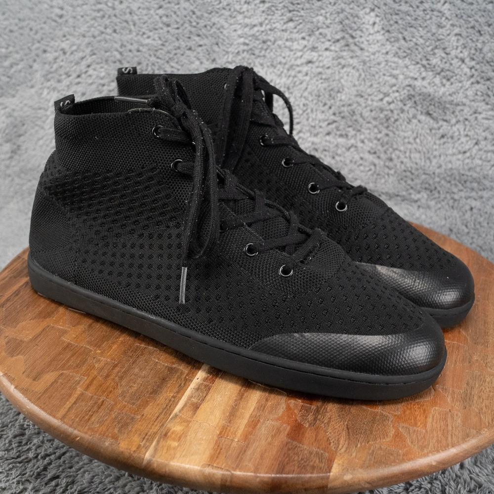 Suavs Mens The Legacy High Top Sneaker Mens 13 Black Knit Lifestyle